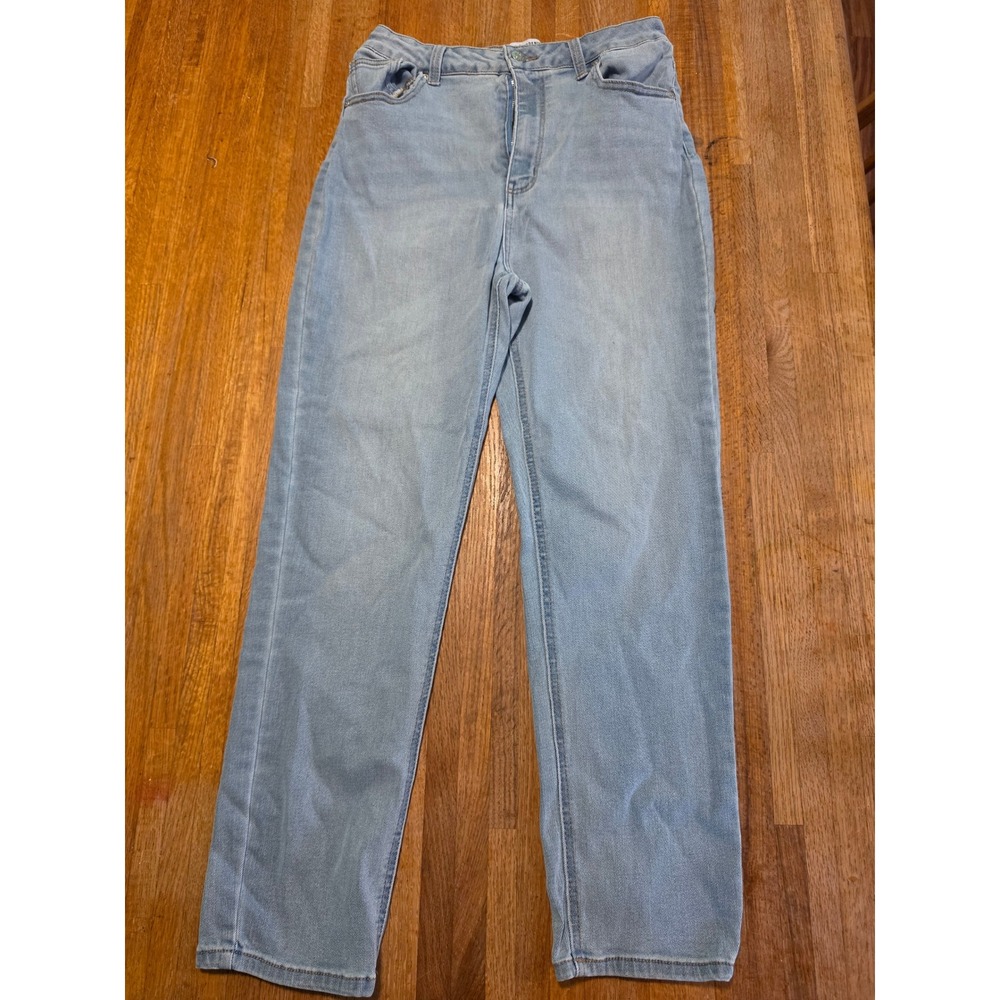 Refuge Denim‎ Beverly Hills Women 7 Light Wash High Waisted Straight Leg Jeans